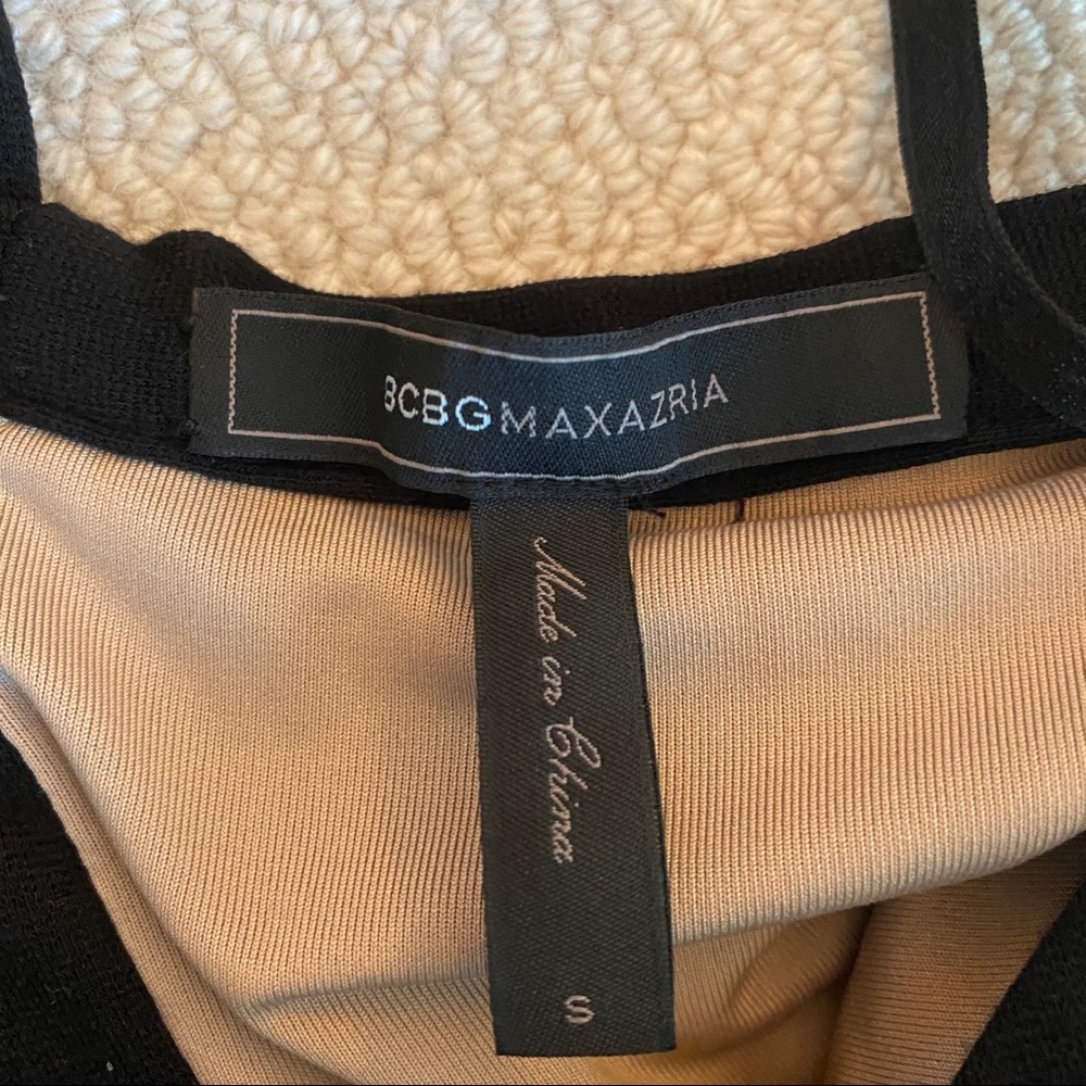 SOLD. BCBGMaxAzria Black Mini Dress - Picture 6 of 7